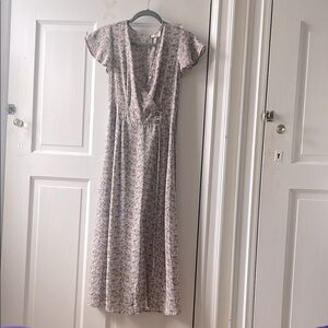 Floral Ruffle half sleeve Midi/Maxi Dress- size S